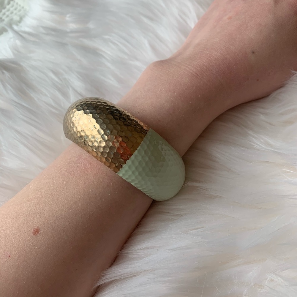 Two-Tone Gold Bangle - Picture 3 of 4